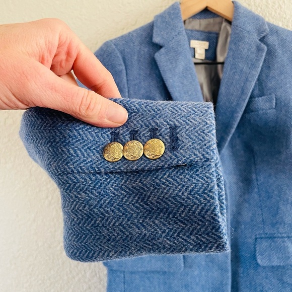 J. Crew Blue Tweed Blazer Jacket - Picture 6 of 13